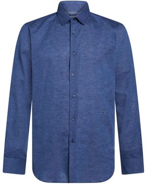 Ice Iceberg Shirt Linen, Cotton - Blue