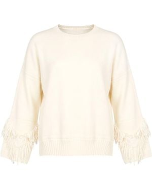 D.exterior Ivory Sweater Wool, Polyester, Polyamide - White