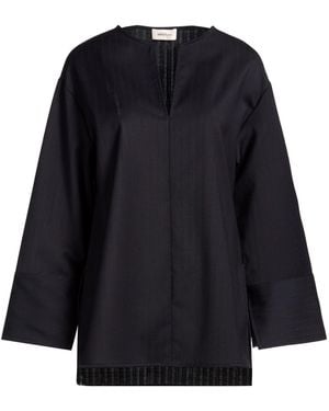 Ottod'Ame Midnight Top Polyester, Virgin Wool, Elastane - Blue