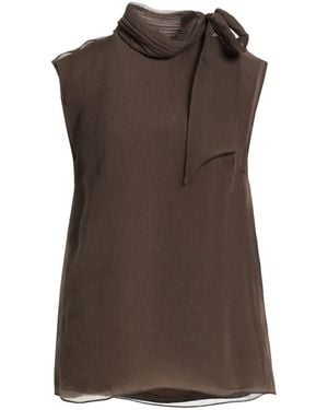 Brunello Cucinelli Dark Top Silk, Brass - Brown