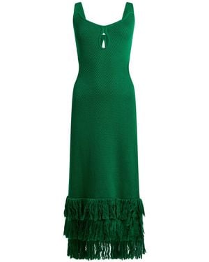 Johanna Ortiz Maxi Dress Cotton - Green