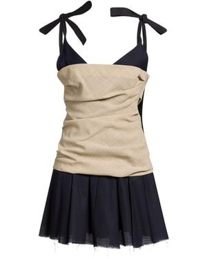 Jacquemus Mini Dress Wool, Virgin Wool, Cotton - Natural