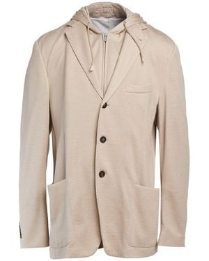 Eleventy Platinum Jacket Silk, Cotton, Polyamide - Natural
