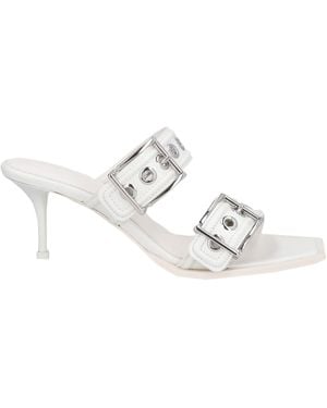 McQueen 70Mm Punk Sandals - White