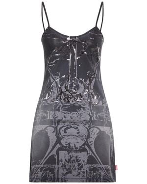 DIESEL Mini Dress Cotton, Elastane - Gray