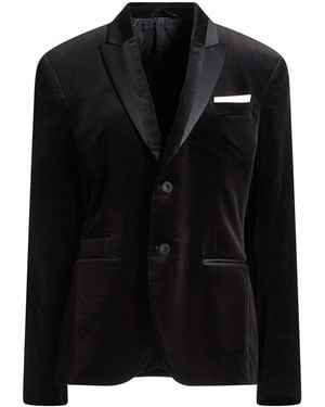Neil Barrett Blazer Cotton, Viscose, Elastane - Black