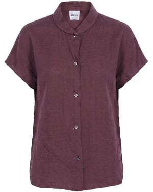 Aspesi Plum Shirt Linen - Purple