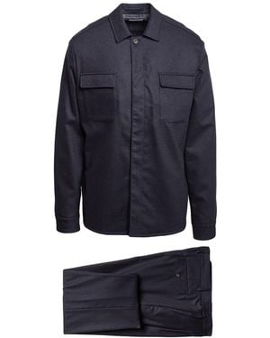 Eleventy Suit Wool, Cashmere, Elastane - Blue