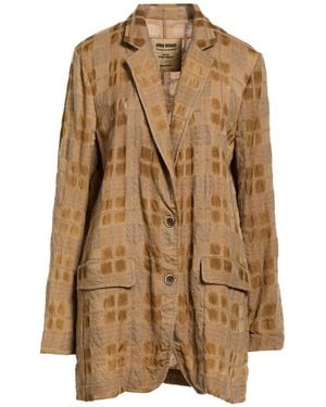 Uma Wang Sand Blazer Virgin Wool, Viscose - Brown