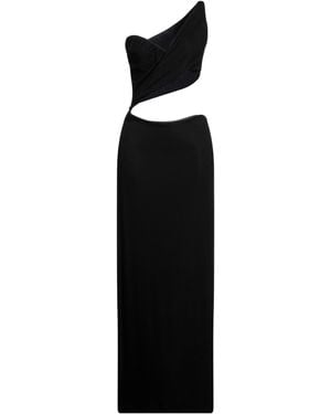 Lama Jouni Midi-Kleid - Schwarz