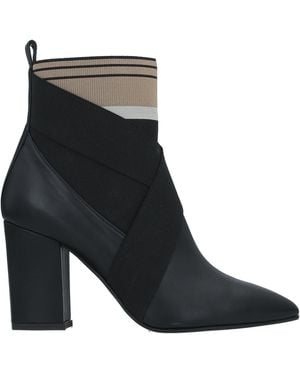 Pollini Ankle Boots Calfskin, Elastic Fibres - Black