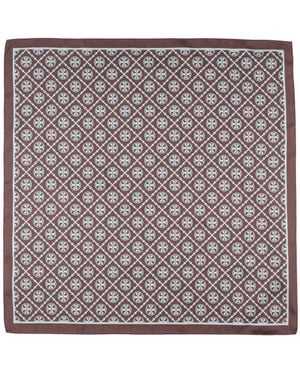 Tory Burch Dark Scarf Polyester, Silk - Purple