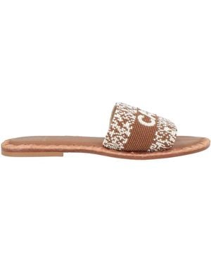 De Siena Sandals Textile Fibers - Brown
