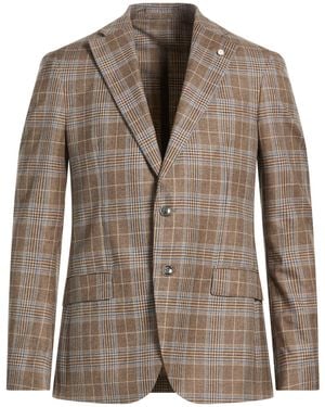 Luigi Bianchi Blazer Virgin Wool, Cotton, Silk - Brown