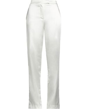 White Wise Trousers Polyester, Elastane - White