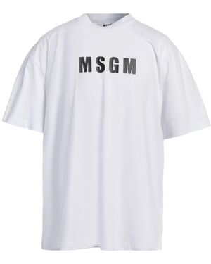MSGM T-Shirt Cotton - White