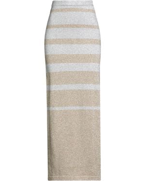 Rabanne Maxi Skirt Metallic Polyester, Polyamide, Cotton - Gray