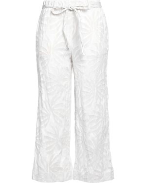 Zanone Pants Cotton, Metallic Fiber - White