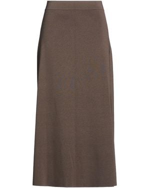 Gentry Portofino Midi Skirt Silk, Polyester - Brown