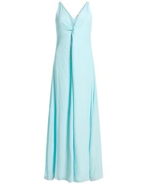 Blugirl Blumarine Maxi Dress Acetate, Silk, Polyamide - Blue