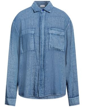 Burberry Shirt Linen - Blue