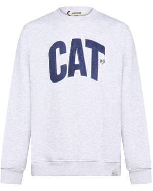 Caterpillar Light Sweatshirt Cotton, Polyester - White