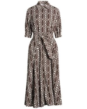 Max Mara Midi Dress Cotton - Brown