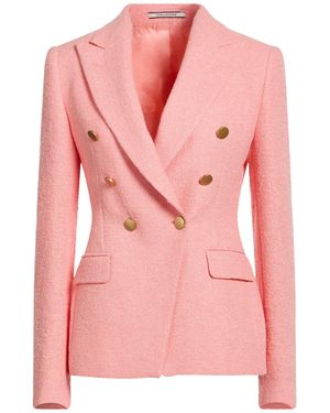Tagliatore 0205 Blazer Polyester, Linen - Pink