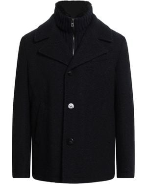 GMS-75 Midnight Coat Wool, Polyamide, Acrylic, Polyester, Shearling - Blue