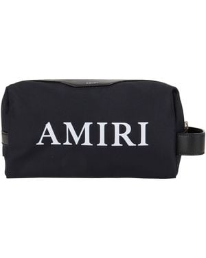 Amiri Beauty Case Nylon, Polyester, Cow Leather - Black