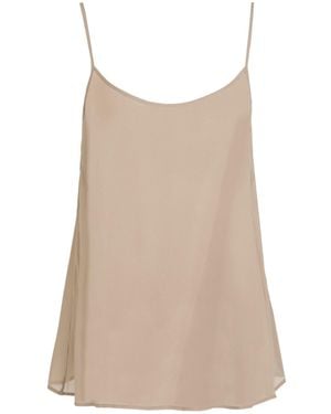 Pierantonio Gaspari Taupe Top Viscose - Natural