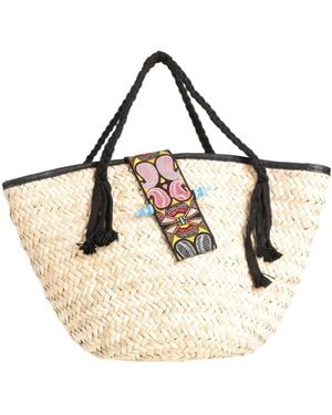 OKHTEIN Handbag Natural Raffia, Textile Fibers