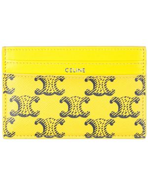 Celine Cardholder Polyviscose, Cotton, Polyurethane - Yellow