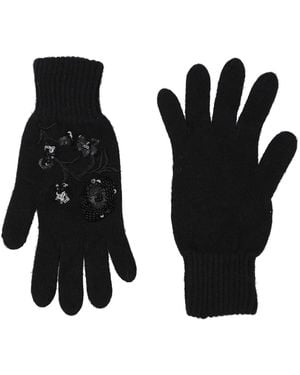 ERMANNO FIRENZE Gloves Polyester, Polyamide - Black