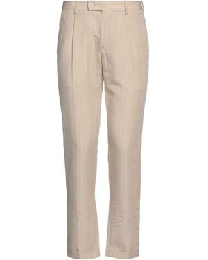 Daniele Alessandrini Trousers Linen, Viscose - Natural