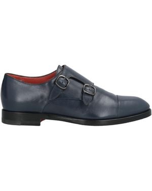 Santoni Loafers Leather - Blue