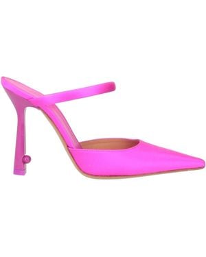 Off-White c/o Virgil Abloh Pop Lollipop Pointed-toe Satin Heeled Mules - Pink