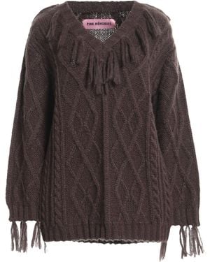 Pink Memories Jumper - Brown