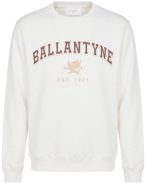 Ballantyne Cream Sweatshirt Cotton - White