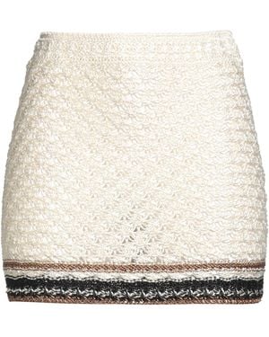 Valentino Garavani Cream Mini Skirt Viscose - Natural