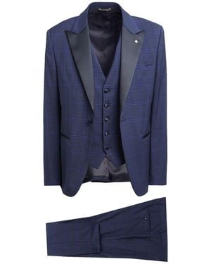 Manuel Ritz Midnight Suit Virgin Wool - Blue