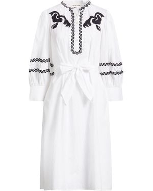 Antik Batik Midi Dress - White