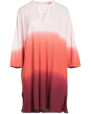 Majestic Filatures Coral Mini Dress Cotton, Linen - Red