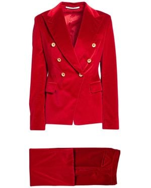 Tagliatore 0205 Suit Cotton, Elastane - Red
