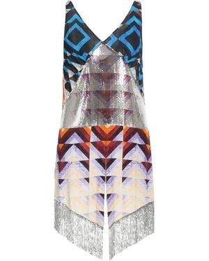 Rabanne Top Viscose, Aluminum - Blue