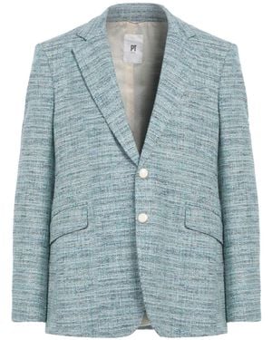 PT Torino Blazer Cotton, Polyester, Polyamide, Acrylic, Viscose - Blue