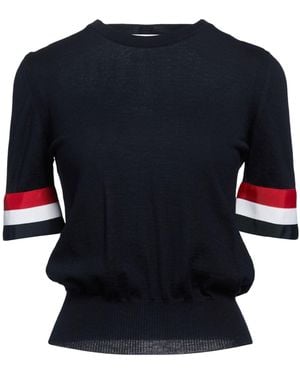 Thom Browne Midnight Sweater Wool, Polyester - Blue