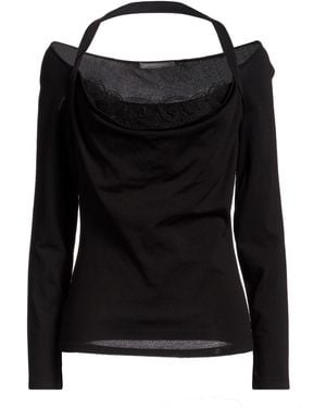 Alberta Ferretti Top Viscose, Polyamide - Black