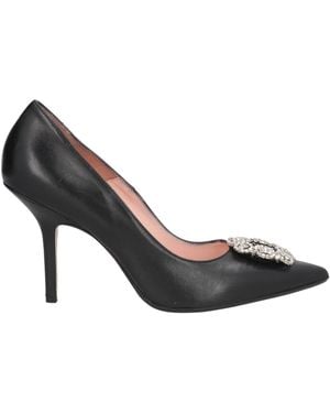 Anna F. Court Shoes Leather - Black