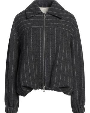 Alysi Chocolat Jacket Virgin Wool, Polyamide, Wool, Viscose - Black